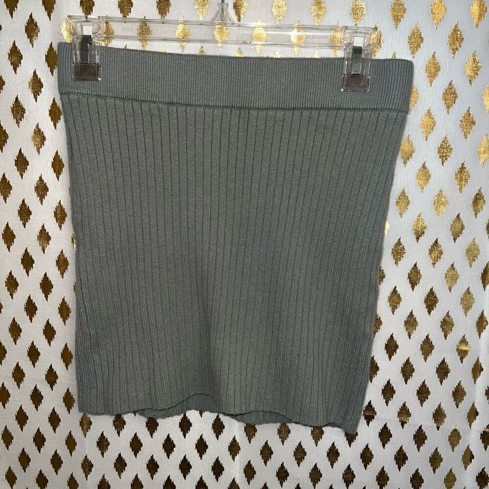 Abercrombie & fitch sweater skirt knit olive green size S